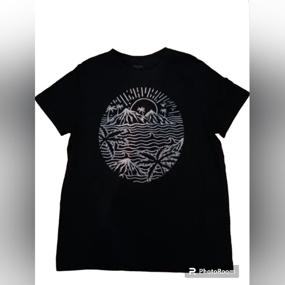 Good Fellow & Co. Other - Good Fellow & Co. Palm Tree Tee Shirt Black & Cream men's